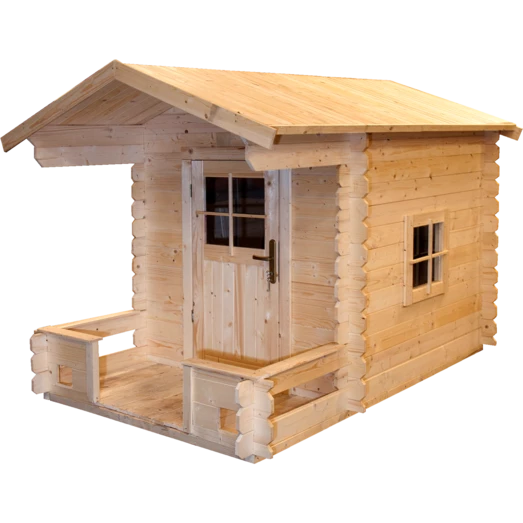 2. Sortering Freja Legehus 139x139/199 Cm Inkl. Overdækket Terrasse