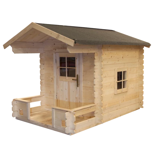 2. Sortering Freja Legehus 139x139/199 Cm Inkl. Overdækket Terrasse - Billede 2