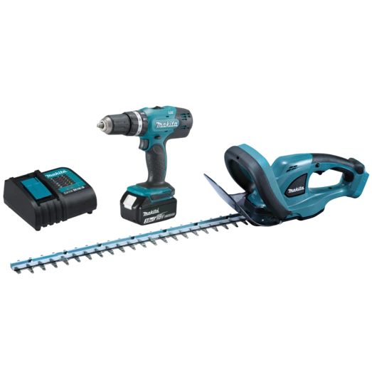 Makita DLX2113S Kombo-kit Akku Skruemaskine / Hækkeklipper LXT 18V 3,0 Ah