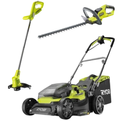 Ryobi RY18LMH37LT25-250 Hybrid Plæneklipper, Græstrimmer Og Hækkeklipper Inkl. Lader Og Batteri