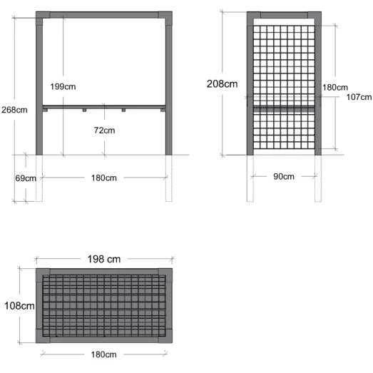 Plus Daytime Med Stålespalier Modul 1 Sort - Billede 2