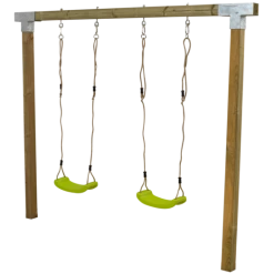 Plus Gyngestativ Cubic Med 2 Gynger, Trykimprægneret