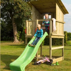 Plus Play Legetårn M/tag Inkl. Grøn Rutsjebane Trykimprægneret