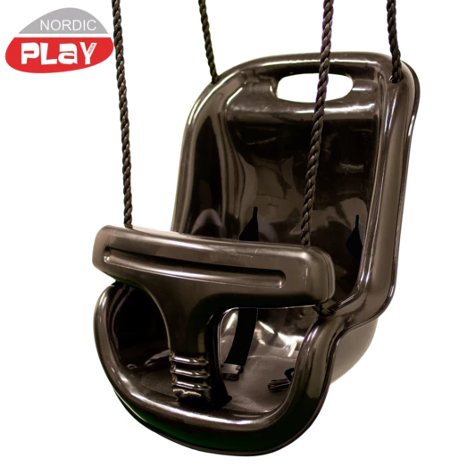 Nordic Play Komplet Babygynge Med Sort Reb Sort - Billede 2