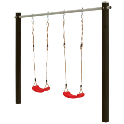 Plus Gyngestativ Med Gyngesæder Røde Gyngesæder