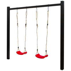 Plus Gyngestativ Med Røde Gyngesæder