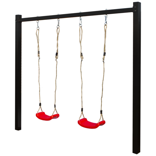 Plus Gyngestativ Med Røde Gyngesæder