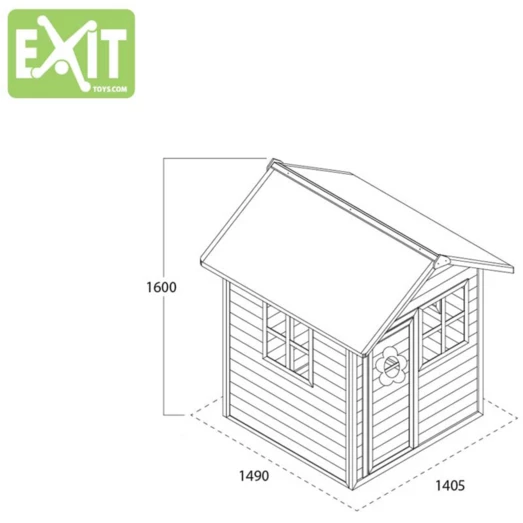 Exit Loft 100 Legehus Natur - Billede 2