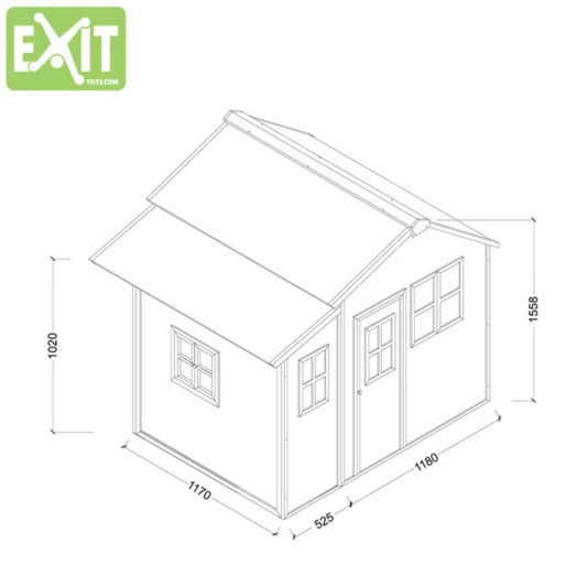 Exit Loft 150 Legehus Rød - Billede 3