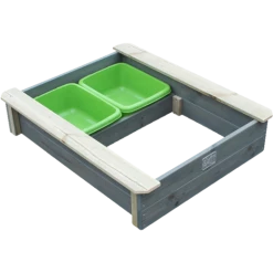 Exit Aksent Sandkasse M/låg Og Plastbaljer Grå