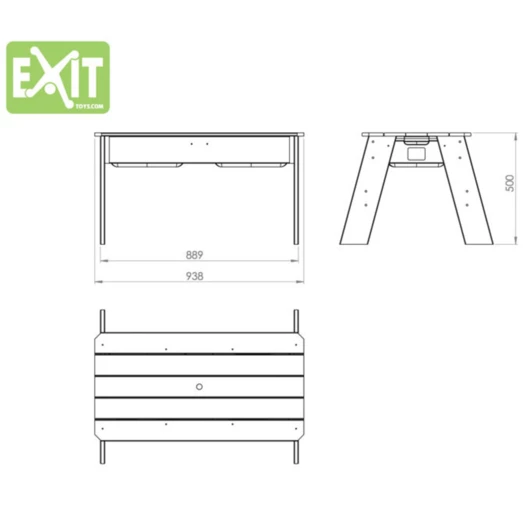 Exit Aksent Sand- Og Vandbord M/låg Og Plastbaljer - Billede 3